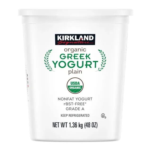 Kirkland Signature Organic Greek Yogurt, front of pack