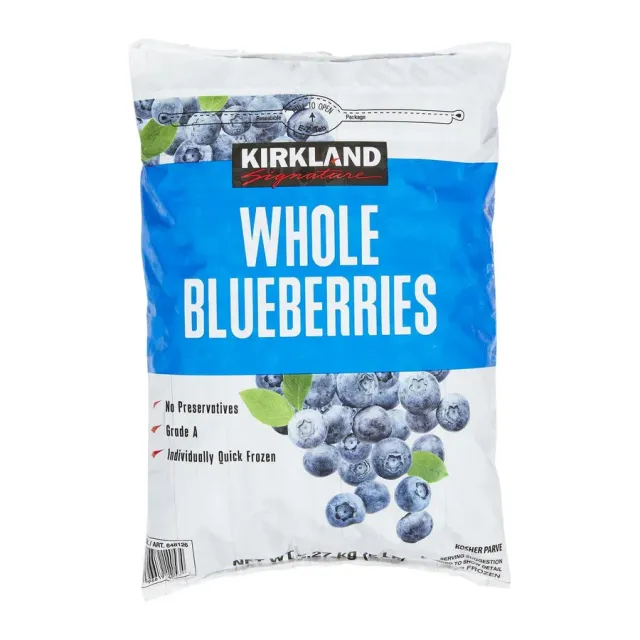 Kirkland Signature Whole blueberries, front of pack