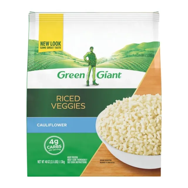Green Giant Riced Veggies Cauliflower, front of pack