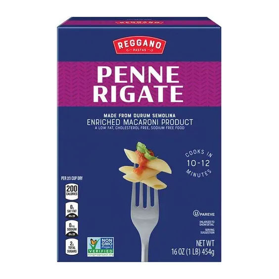 Reggano Penne Rigate, front of pack