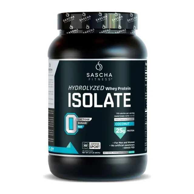 Sascha Fitness Hydrolyzed Whey Protein ISOLATE Coconut, front of pack