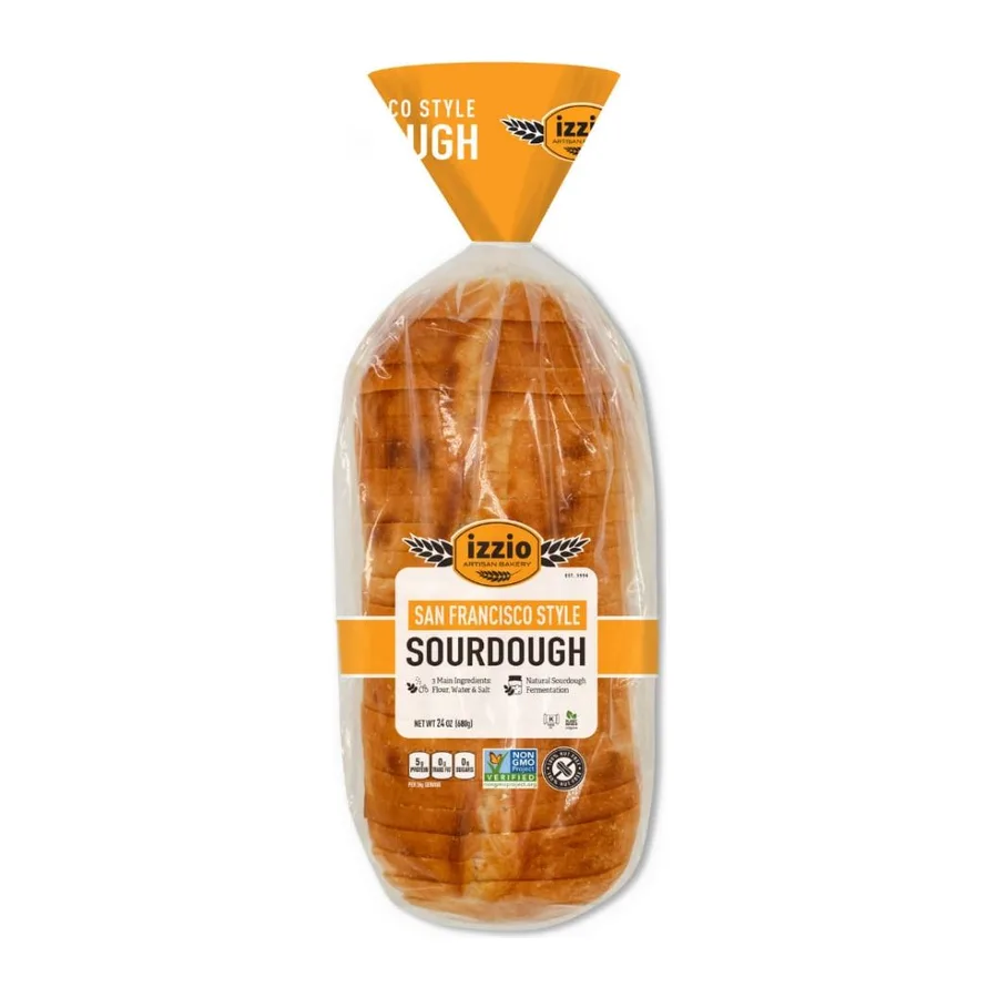Izzio San Francisco Style Sourdough Bread, front of pack