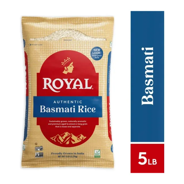Royal White Basmati Rice, front of pack