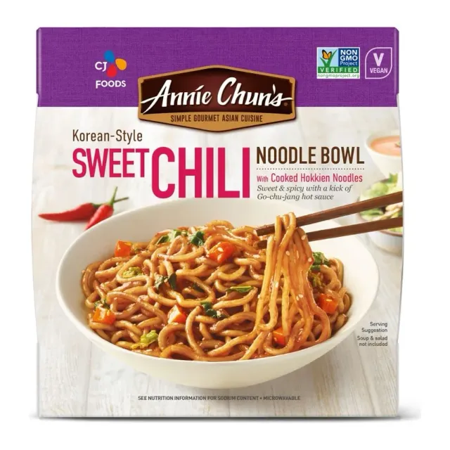 Annie Chun's Korean Style Sweet Chili Noodle bowl, front of pack