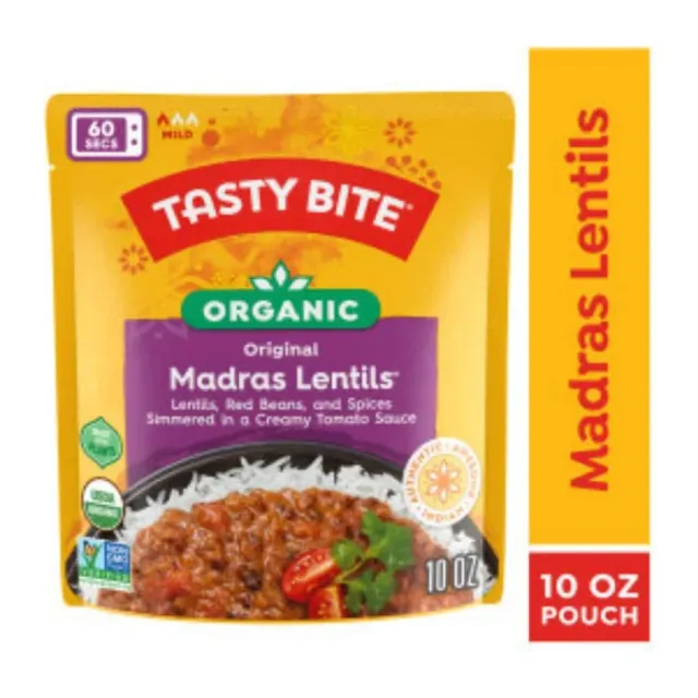 Tasty Bite Organic Madras Lentils Original, front of pack