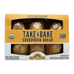 The Essential Baking Company Organic Bake-At-Home Sourdough Bread, front of pack