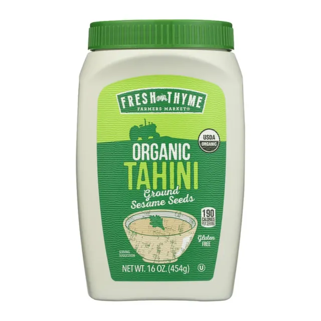 Fresh Thyme Organic tahini, front of pack
