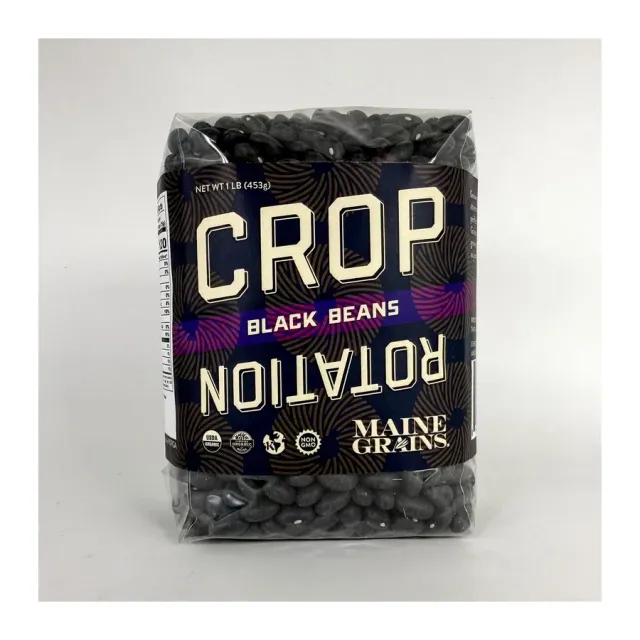 Maine Grains Crop Rotation Black Beans, front of pack