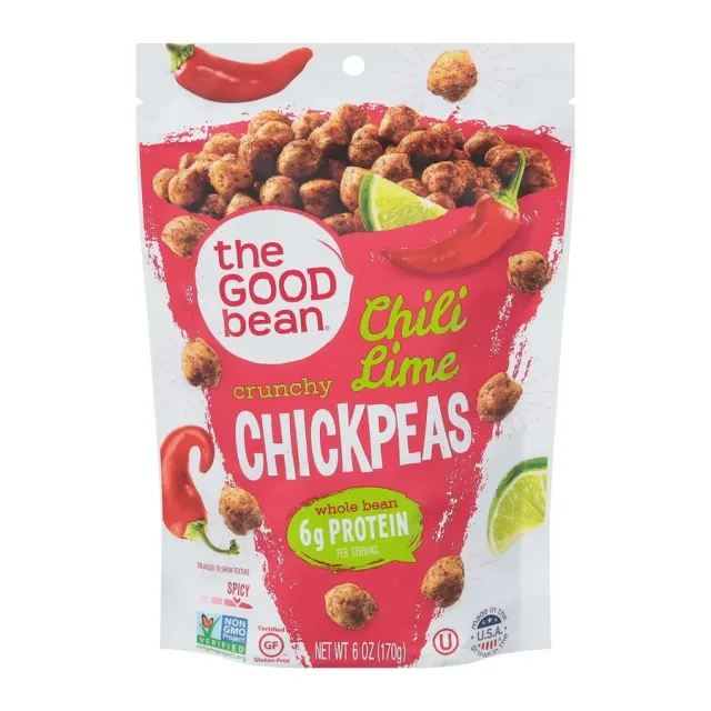 The Good Bean Chili Lime Chickpeas, front of pack