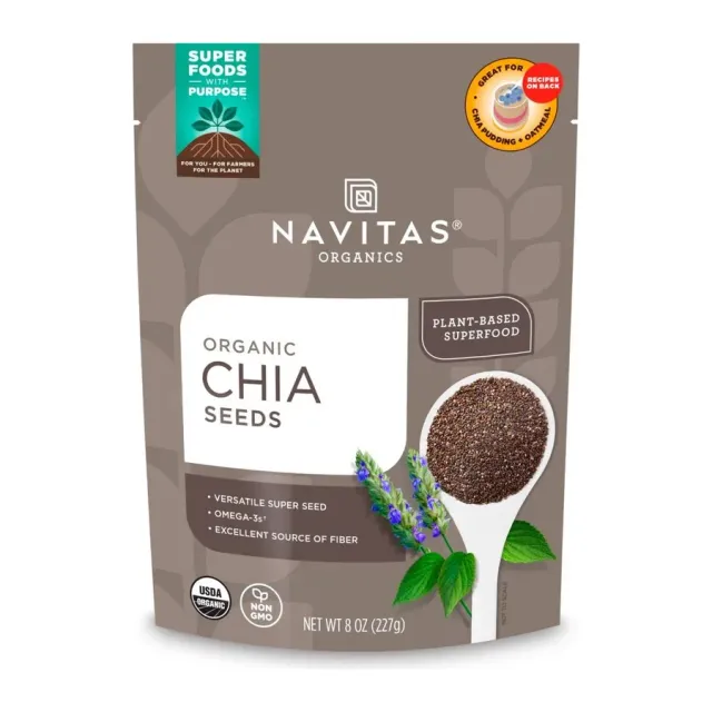 Navitas Organics Chia Seeds, front of pack