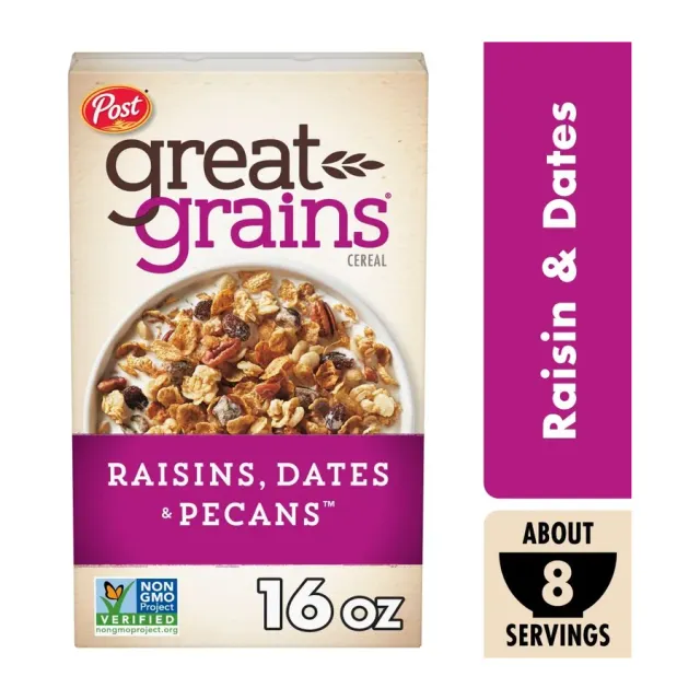 Great Grains Cereal Raisins, Dates, & Pecans, front of pack