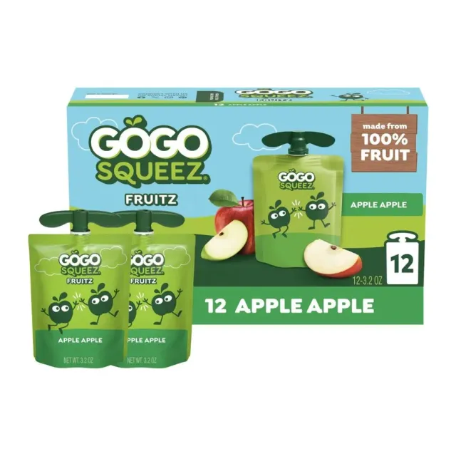 Gogo Squeez AppleApple Fruit On The Go, front of pack